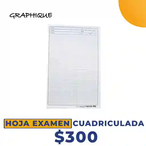 Hoja Examen Cuadriculada