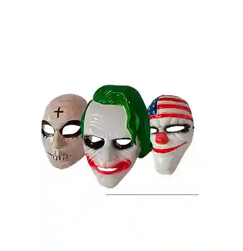 Mascara Halloween Joker Payaso 24cm Adulto Disfraz Fiesta 13490 Pesos$13.49