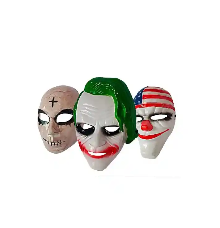 Mascara Halloween Joker Payaso 24cm Adulto Disfraz Fiesta 13490 Pesos$13.49