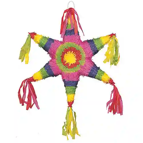 Piñata De Papel Estrella Fiesta Mexicana