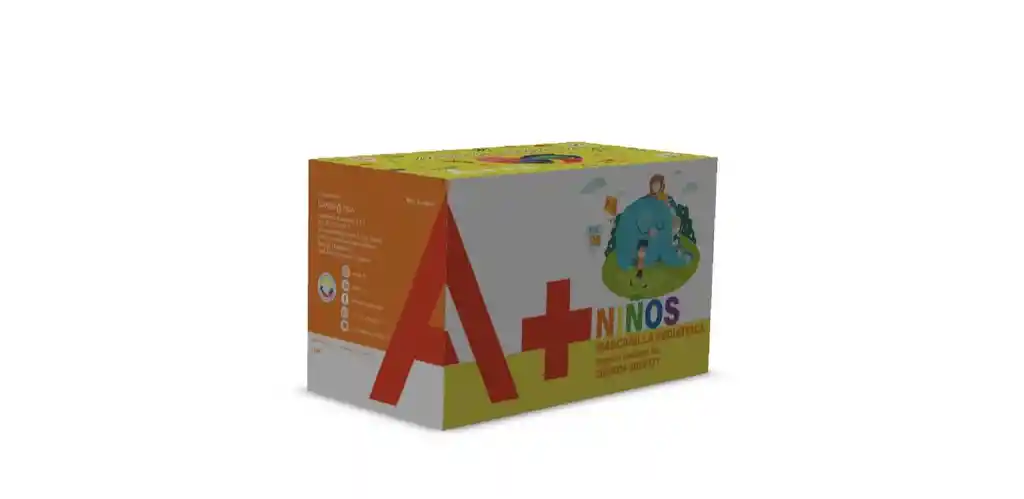 A+Niños Tapabocas pediátrico Niño 50 uds
