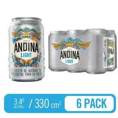 Andina Ligth En Lata Sixpack X330Ml