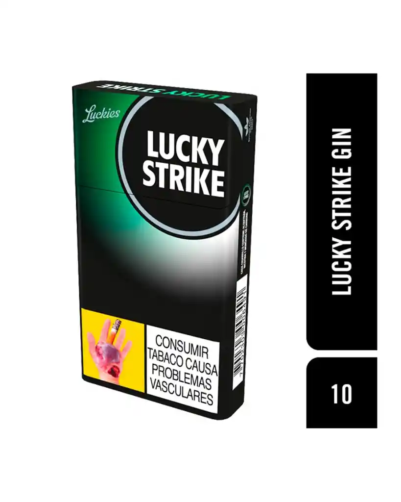 Lucky Strike Cigarrillos Strike Gin Cajetilla X10U