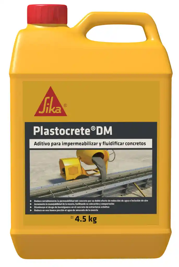 Sika Plastocrete Dm Aditivo Reductor De Agua 4.5kg