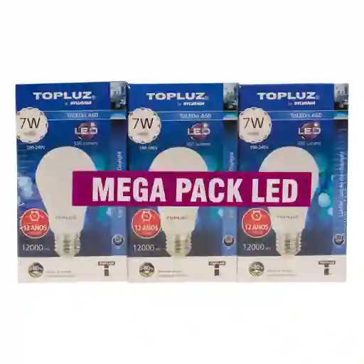 Bombillo Topluz Toledo A60 7w Led X3