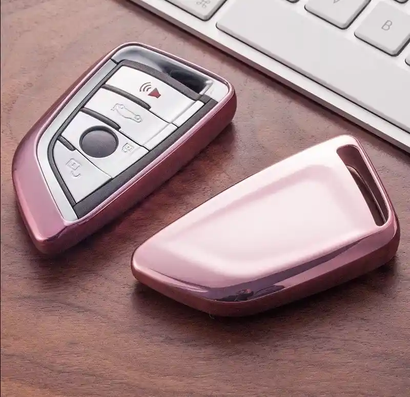 Funda, Cover Protector, Carcasa De Llave Bmw-Rosa Metalizado