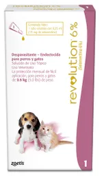 Revolution antipulgas para perros y gatos hasta 2.5 kg 