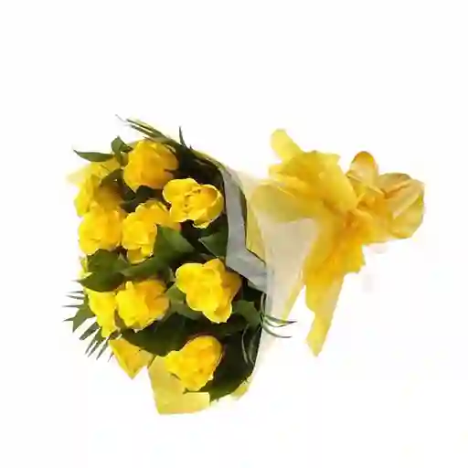 Bouquet de 12 rosas amarillas