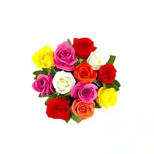 Bouquet de 12 Rosas surtidas