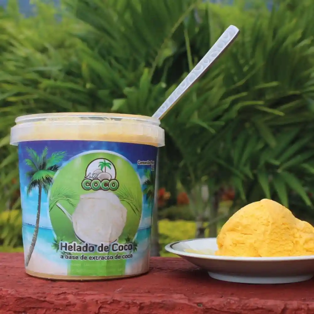 Helado en crema suave de coco