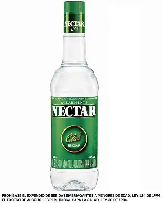 Nectar Aguardiente Verde Botella