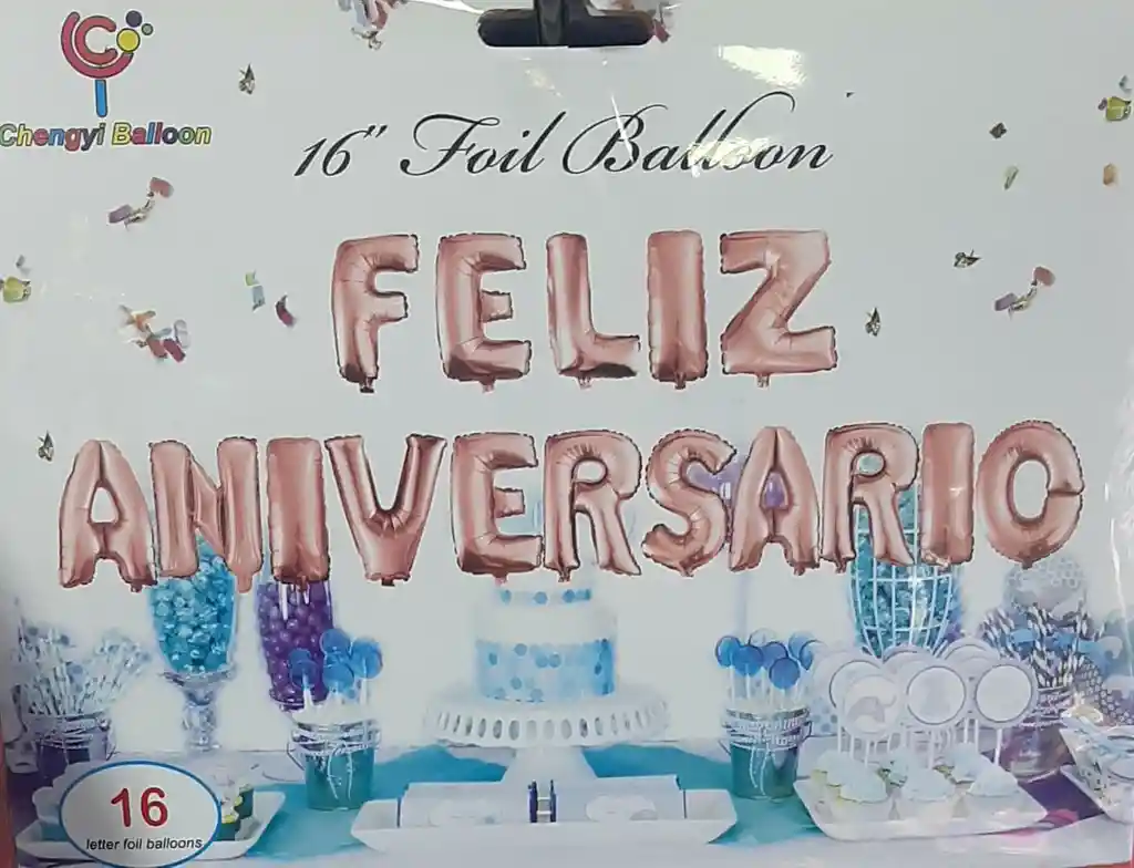 Globos De Feliz Aniversario Palorosa