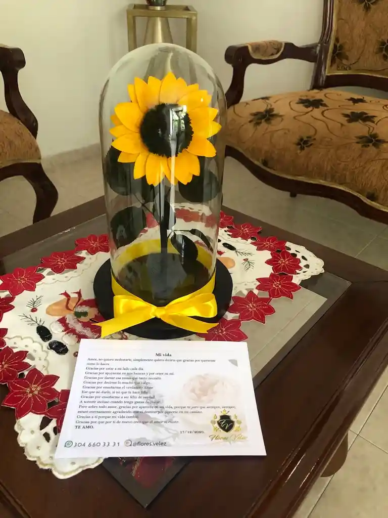 Girasol NaturalPreservado con duración de 3 años