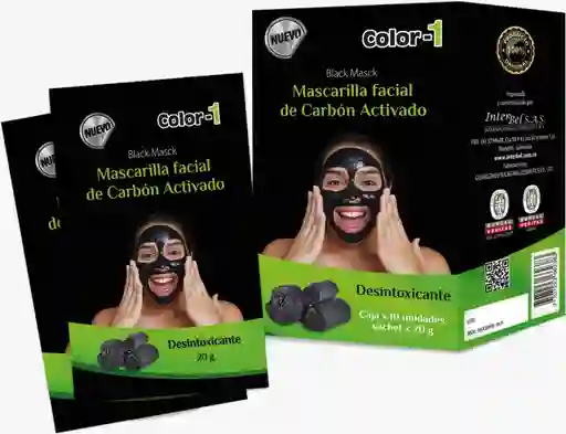Mascarilla Facial de Carbón Activado – Caja 10 sachet