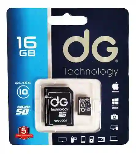 Tarjeta Memoria 16 Gb Micro Sd Clase 10 Con Adaptador Sd Dg