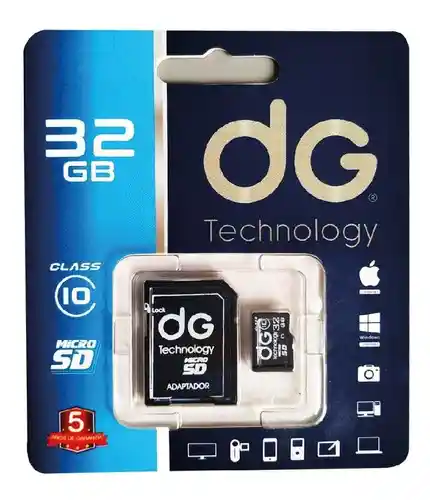 Micro Sd 32 Gb Clase 10 Con Adaptador Sd Dg Electronics