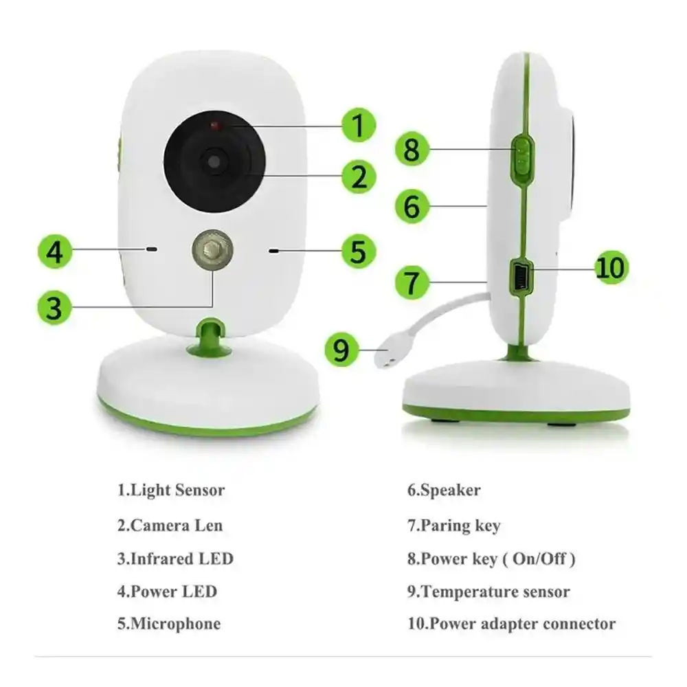 Monitor De Bebe Con Vision Nocturna Video Digital Vb602 (5330)