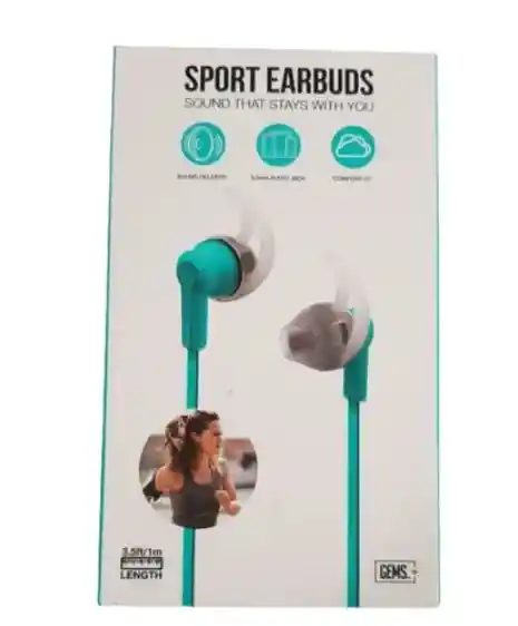 Auriculares Audifonos Deportivos Sport Earbuds Importadosus Color verde