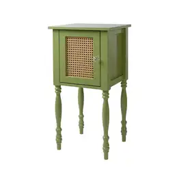 Mesa Auxiliar Con Cajón Color Verde Finlandek Dycs22929
