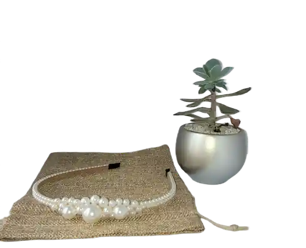 Diadema en perlas pequeñas