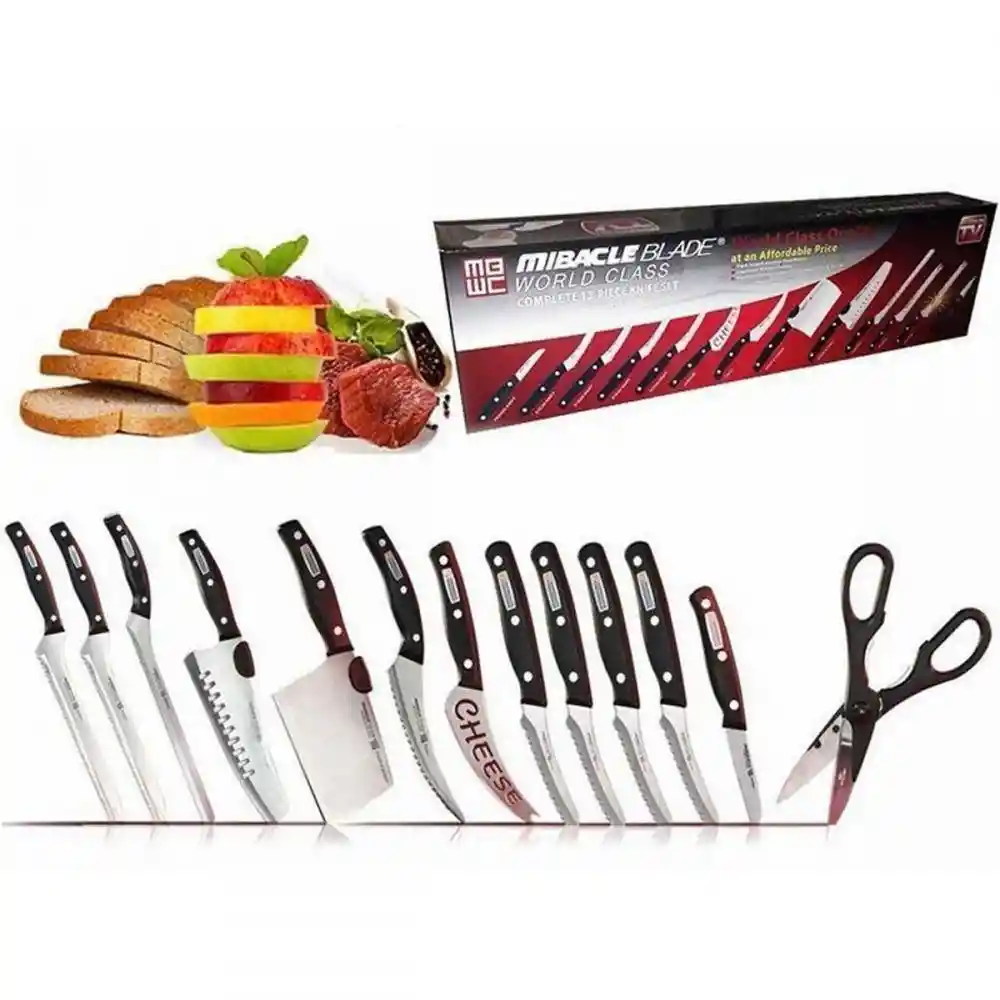 Juego De Set Cuchillos Profesionales Chef Mibacle Blade 13 Piezas