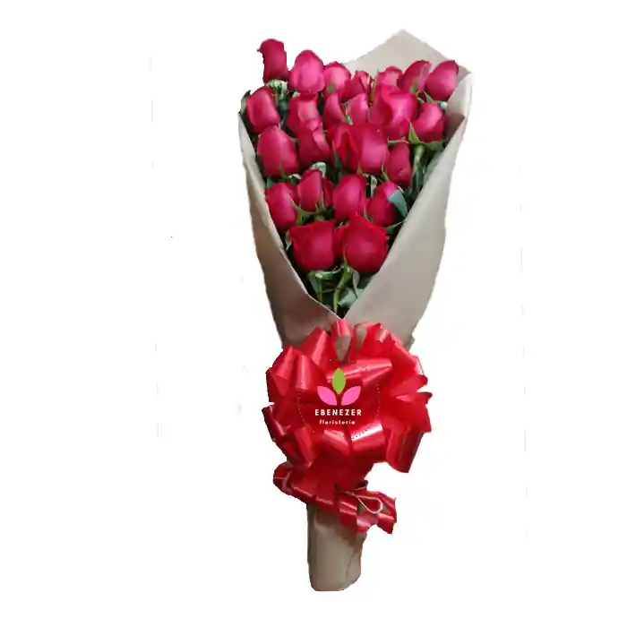 Flores En Bouquet De Rosas X 24 - Ramo De Rosas