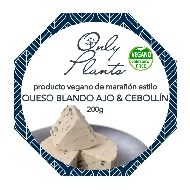 Queso Blando Ajo & Cebollin Only Plants 200g