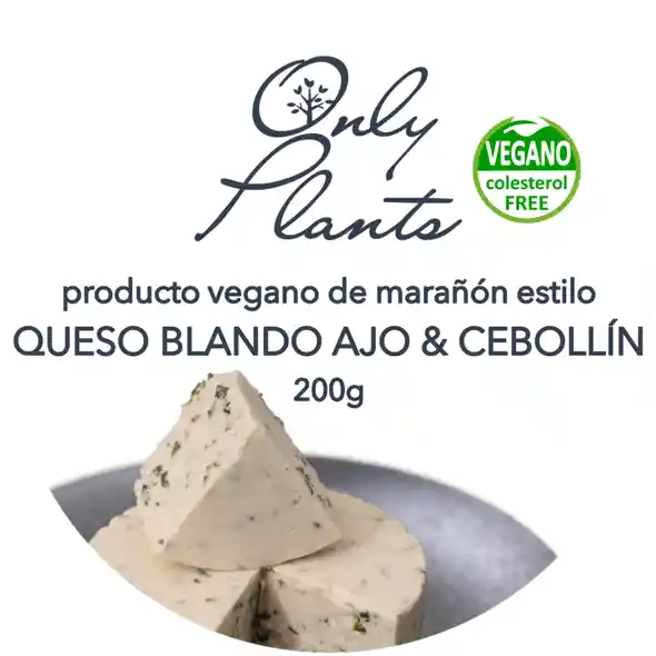 Queso Blando Ajo & Cebollin Only Plants 200g