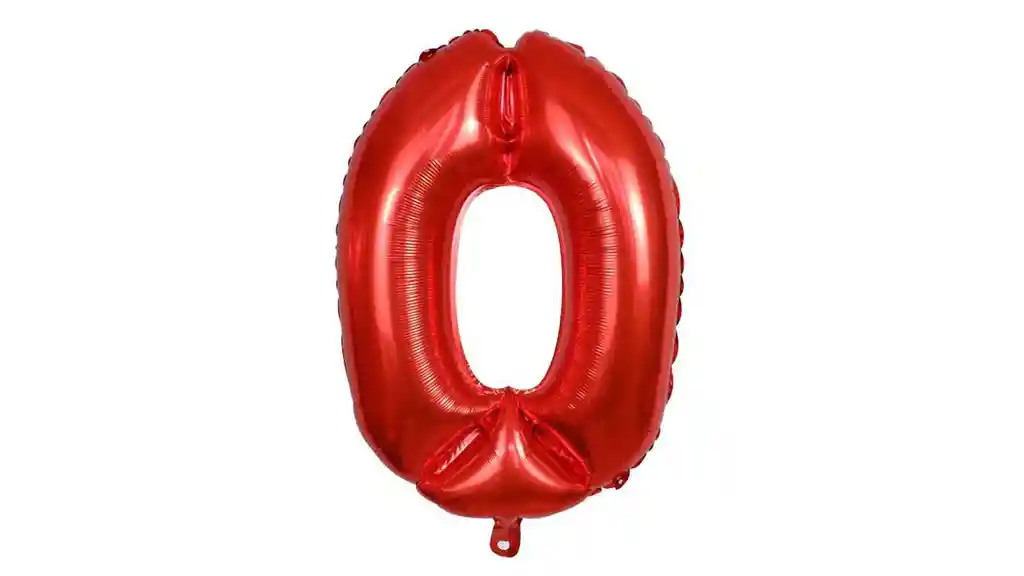 Globos Metalizados De Números Rojo 40cm