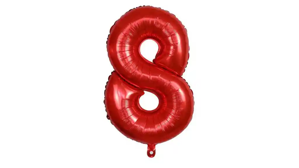 Globos Metalizados De Números Rojo 40cm