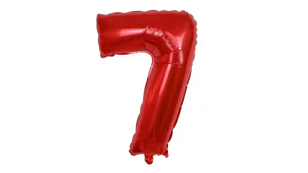 Globos Metalizados De Números Rojo 40cm