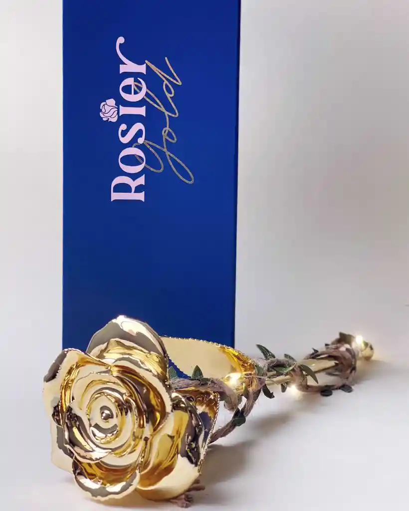 Petalos Rosa Dorada Oro 24K Abiertos Rosiergold