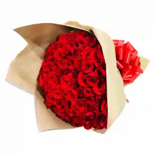 Bouquet x 80 Rosas Rojas