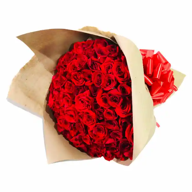 Bouquet x 80 Rosas Rojas