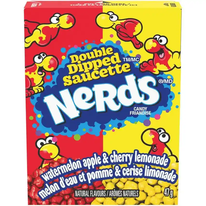 Nerds Dulceswonka Grajeas Limonada Cereza Manzana Sandia 46.7G (1.65 Oz) Double Dipped Flavours