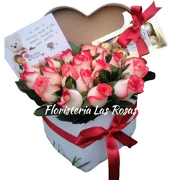 Rosas Blush En Corazon