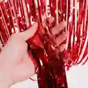 Cortina Metalizada para fiesta - celebración cumpleaños Rojo