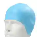 Gorro Natación Silicona Para Adulto Con Orejera - Azul Claro