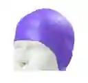 Gorro Natación Silicona Para Adulto Con Orejera - Morado