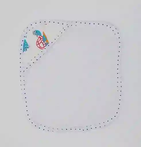 Toalla Facial Bebé Doble-secado Borde Blanco Animalitos Variados