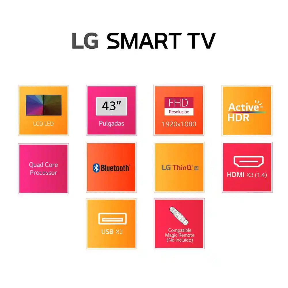 Lg Televisor43" Led Full Hd Smart Tv 43Lm6370