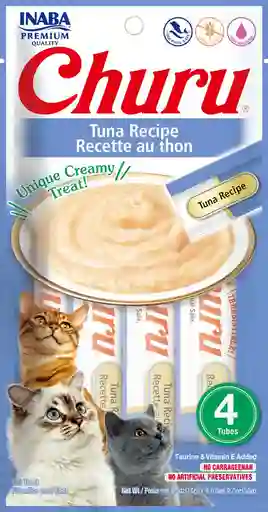 inaba Cat Snack Churu Tuna-Atún X 56 Gr (4 Tubos De 14 Gr)