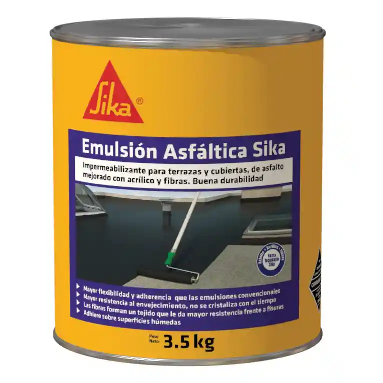 Sika Emulsión Asfáltica Impermeabilizante para cubierta 3.5kg