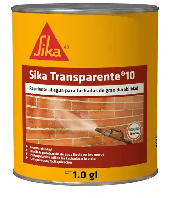 Sika Transparente-10 Repelente agua incoloro fachadas 1gl