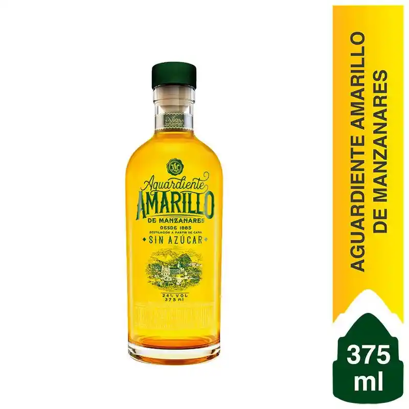 Aguardiente Amarillo Manzanarez  375 ml 