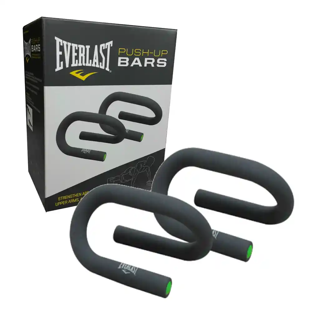 Flexiones De Pecho Push Up Bar Everlast - Negro Mate Gym