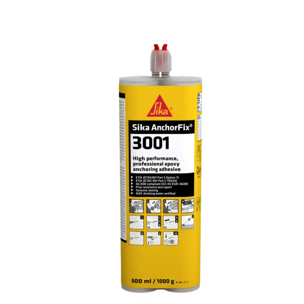 Sika AnchorFix-3001 Adhesivo époxico anclaje alto desempeño 600ml