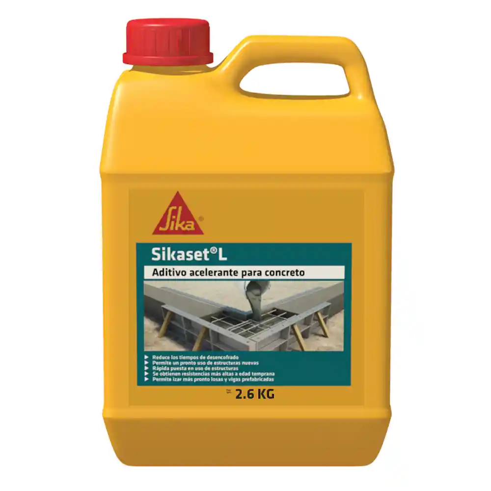 Sikaset L Aditivo acelerante fraguado concreto 2.6kg