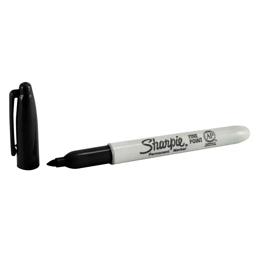 Marcador Permanente Sharpie, Punta Fina, Negro X Unidad