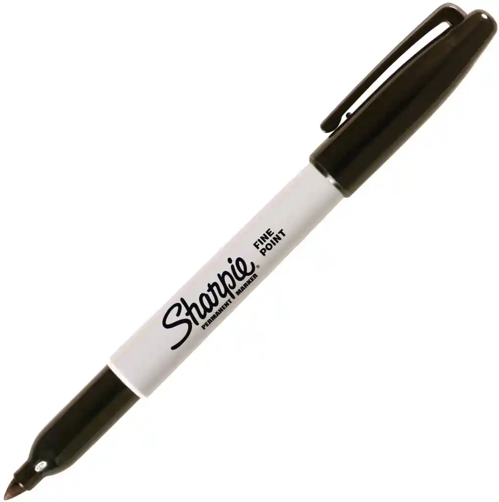 Marcador Permanente Sharpie, Punta Fina, Negro X Unidad